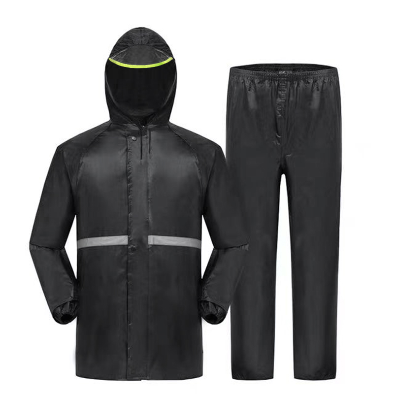 Motorcycle Gear Mens - معطف مقاوم للماء بغطاء رأس وبنت