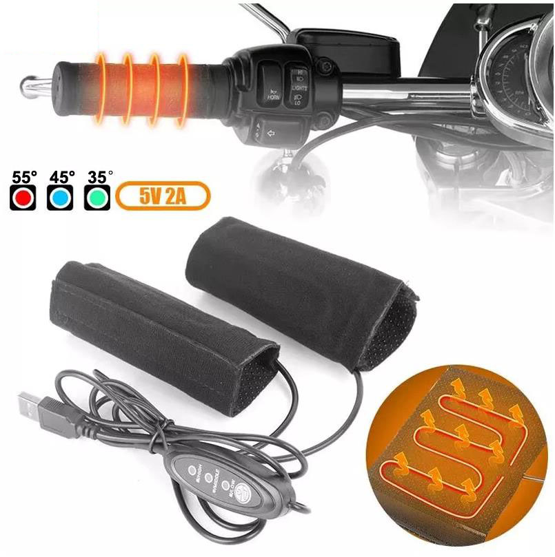 5 فولت 2A دراجة نارية ساخنة Ha - مراجعة Handlebar Grip Heated وسعره