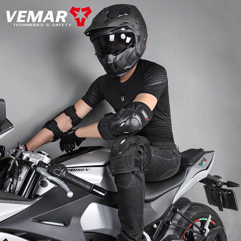 مجموعة من 4 قطع واقيات للركبة  - مراجعة Motorcycle Gear For Woman وسعره